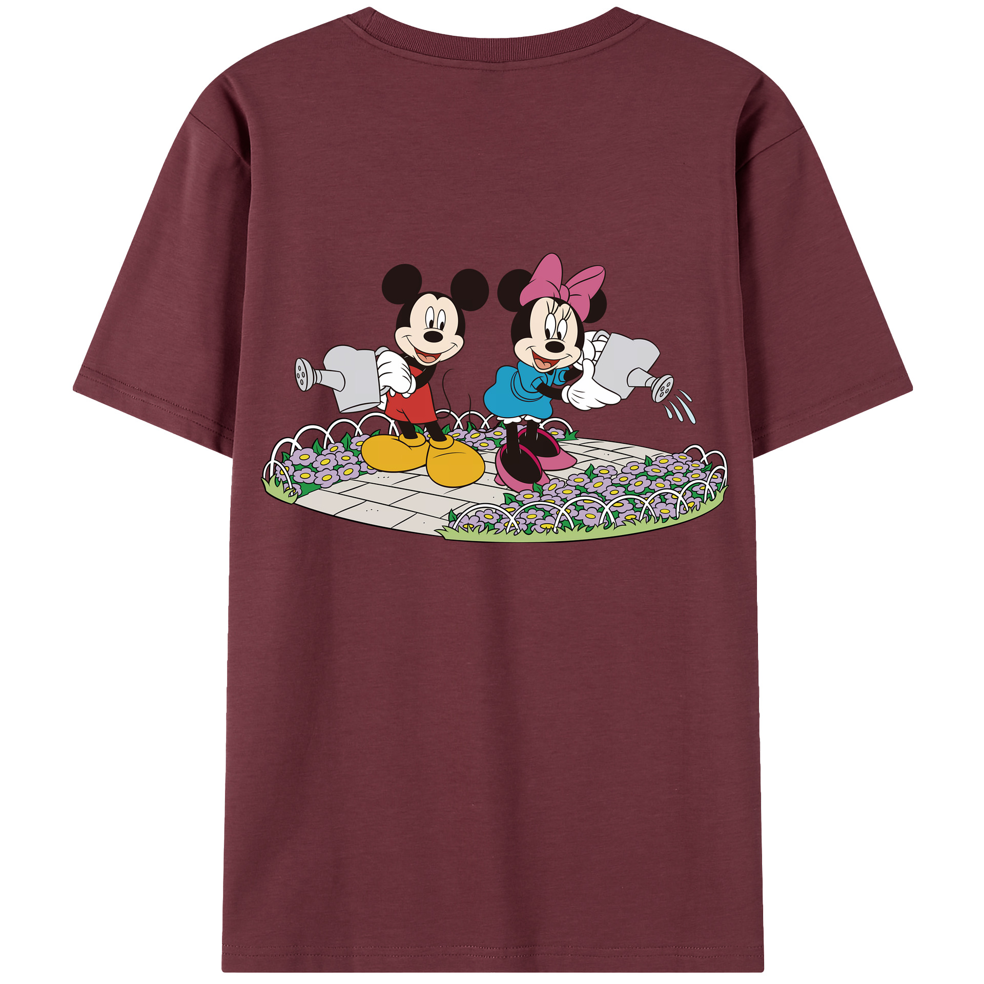 （画像用） ミッキーマウス Mickey Mouse 綿100％半袖Tシャツ（背面プリント）